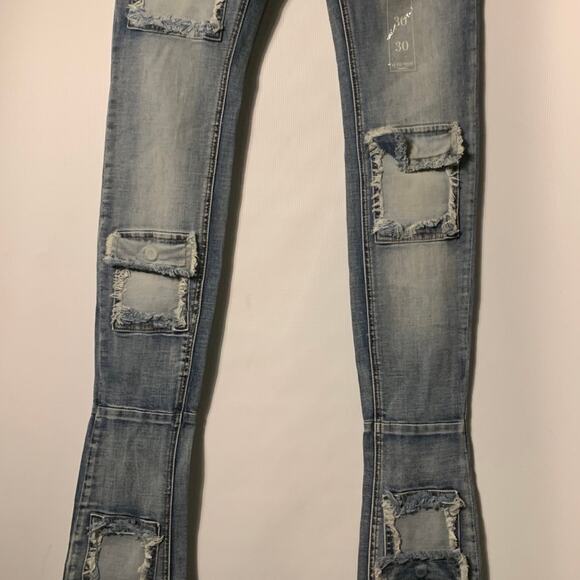 Si Tu Veux Superstack Indigo Wash Mens Jeans Size 32